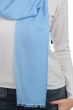 Cachemire et Soie accessoires echarpes cheches scarva bleu celeste 170x25cm
